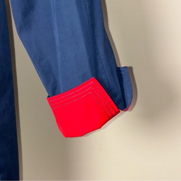 Navy Blue Coat with Red Accents - Picture 3 of 14